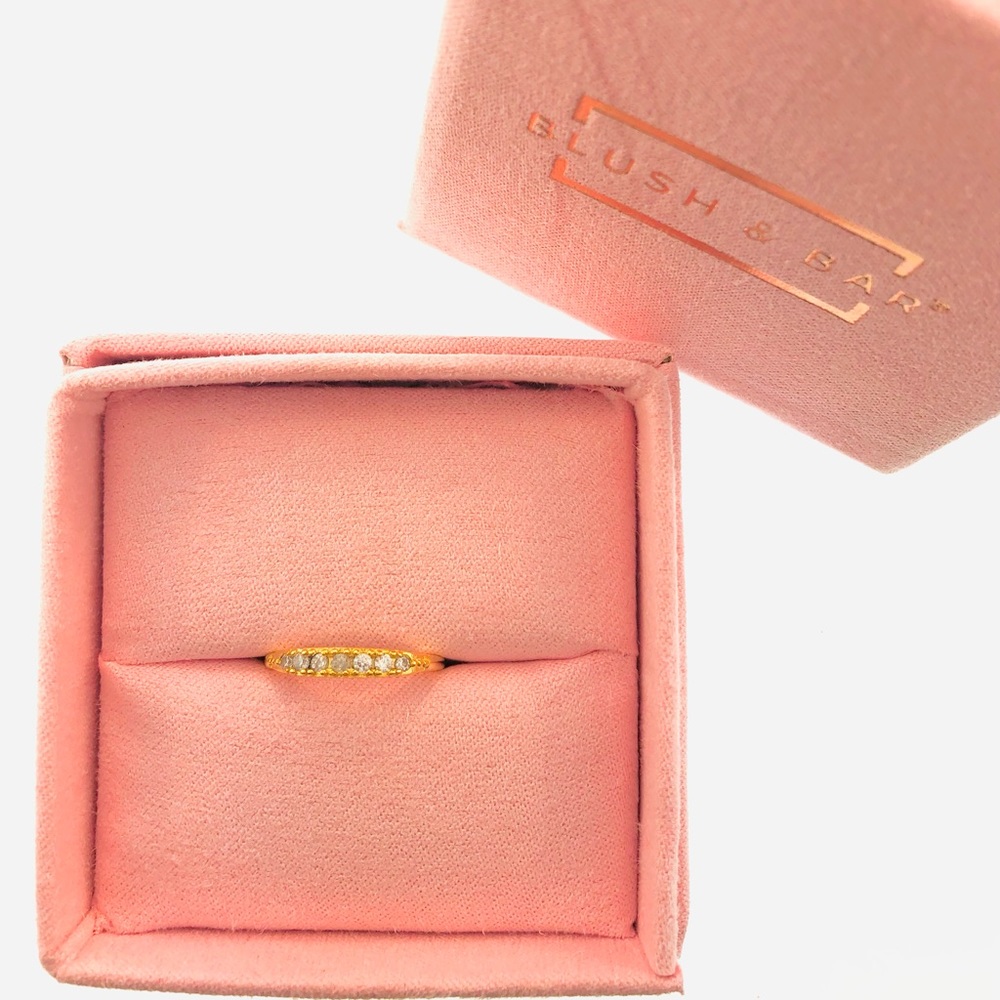 Women’s Blush & Bar Gold Kathleen Stack Ring